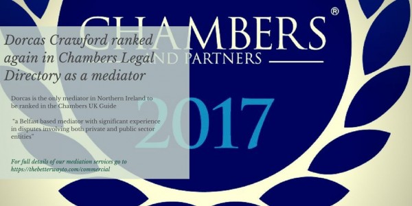 Dorcas Crawford ranked again in Chambers Legal Directory as a mediator